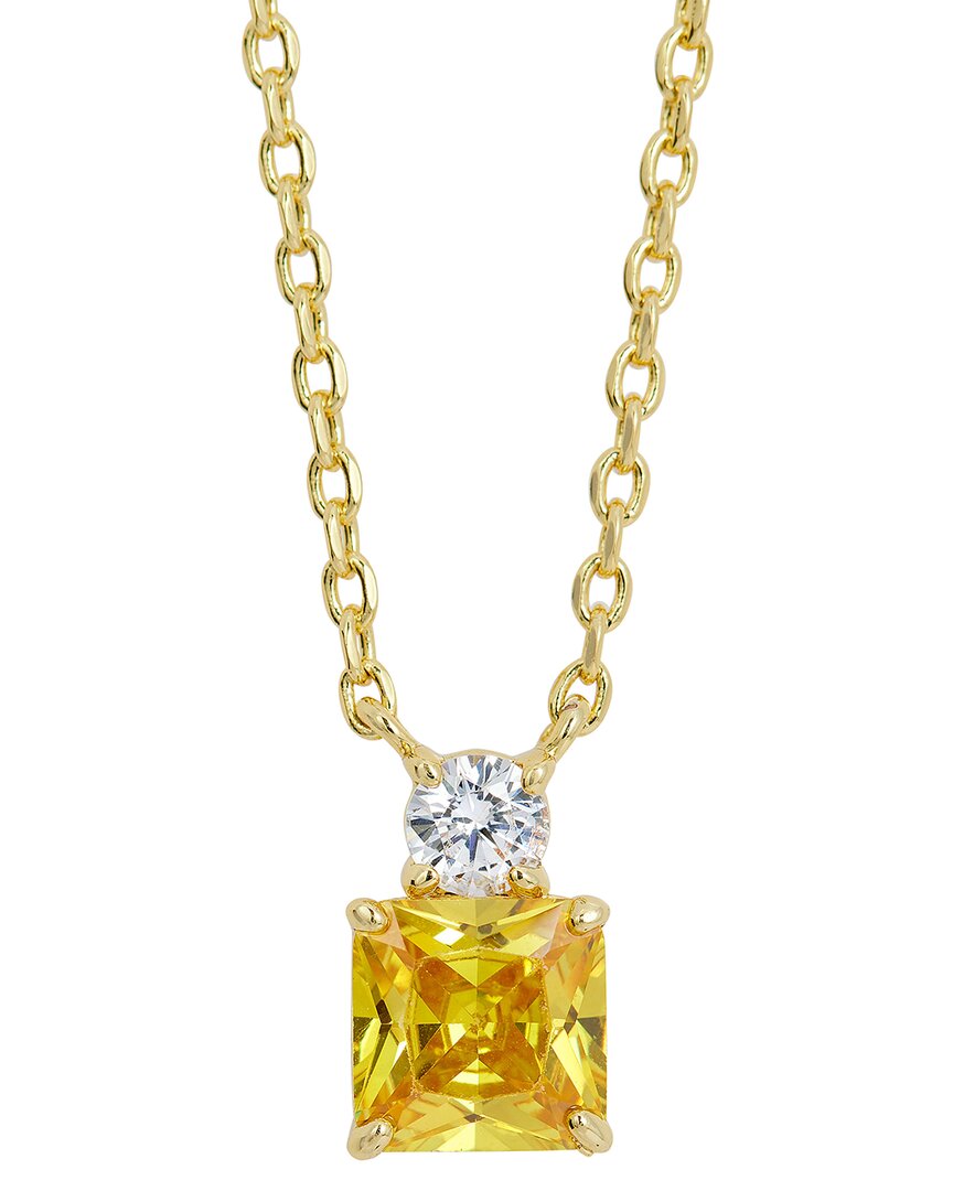 Savvy Cie 18k Plated Cz Necklace