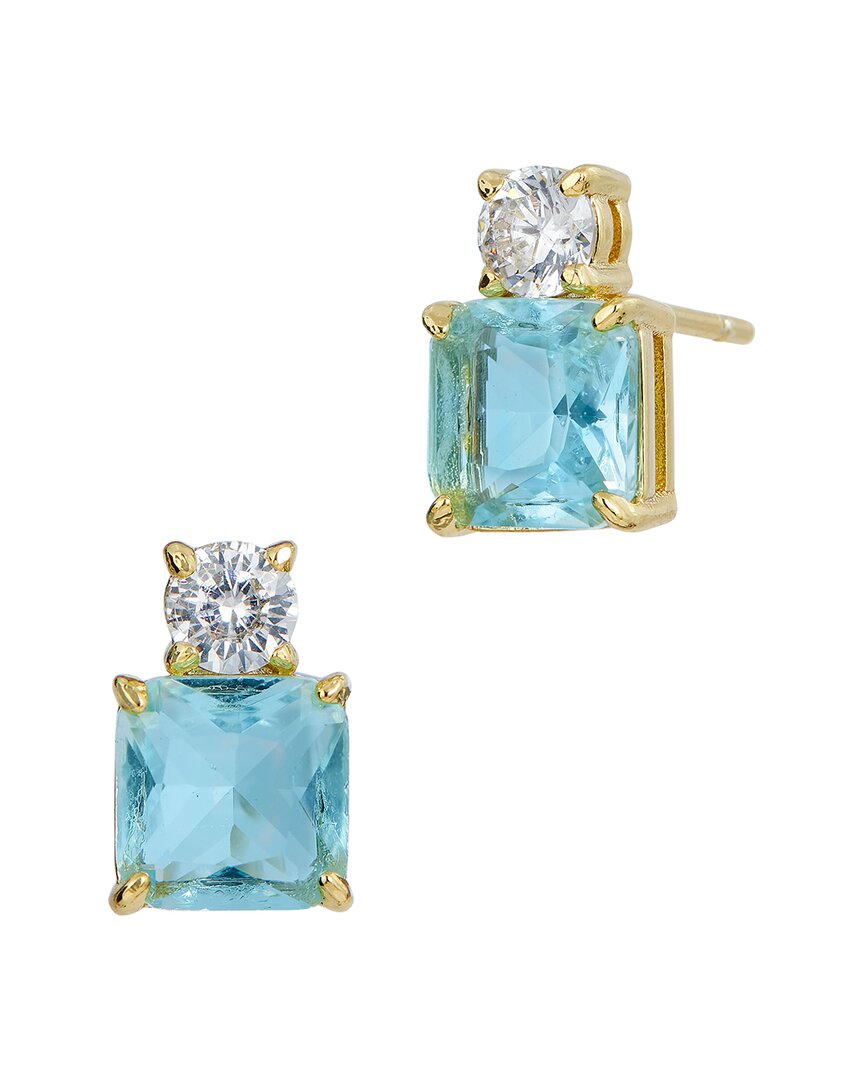 Savvy Cie 18k Plated Cz Studs