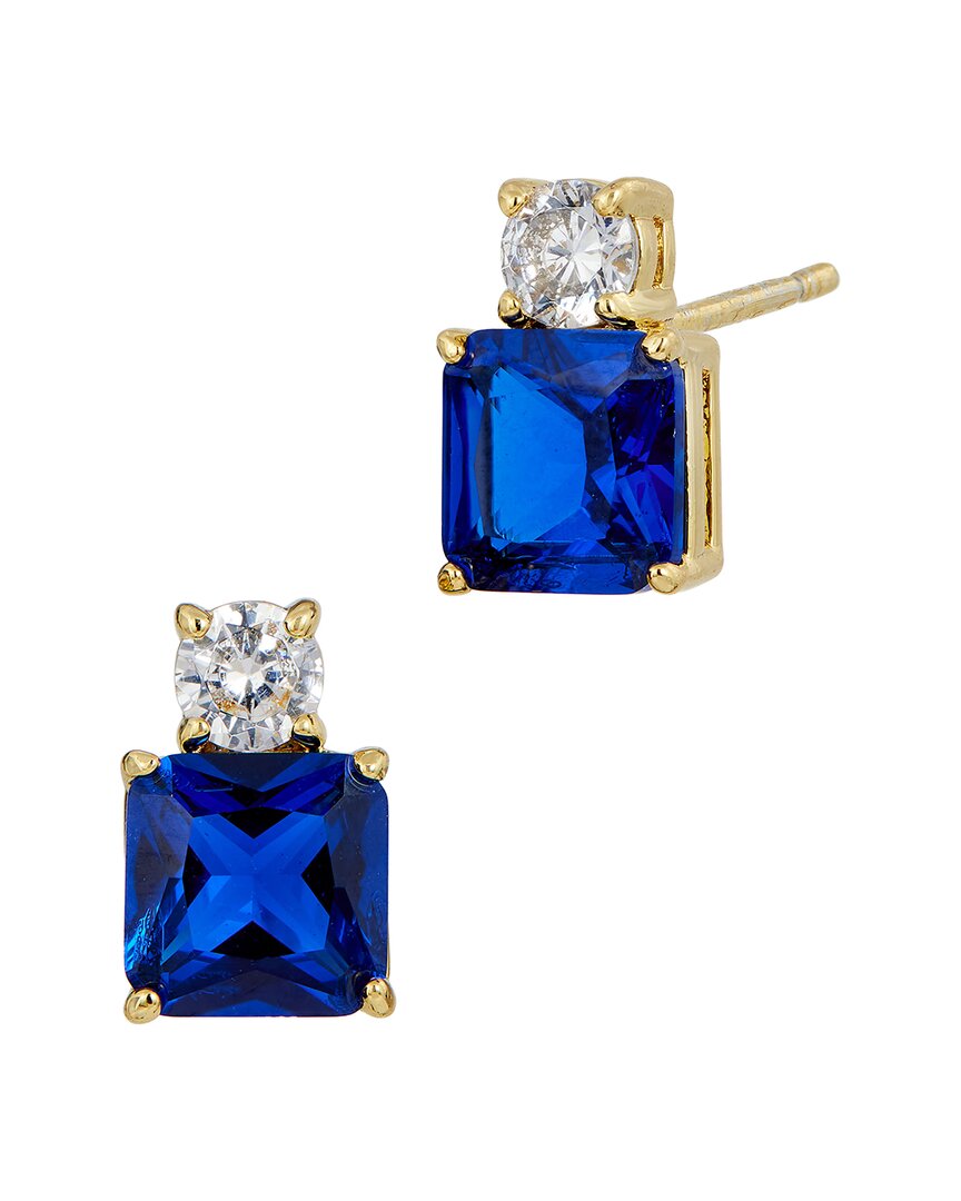 Savvy Cie 18k Plated Cz Studs