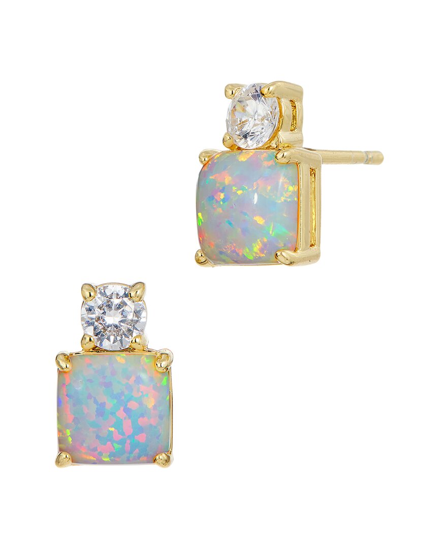 Savvy Cie 18k Plated Cz Studs