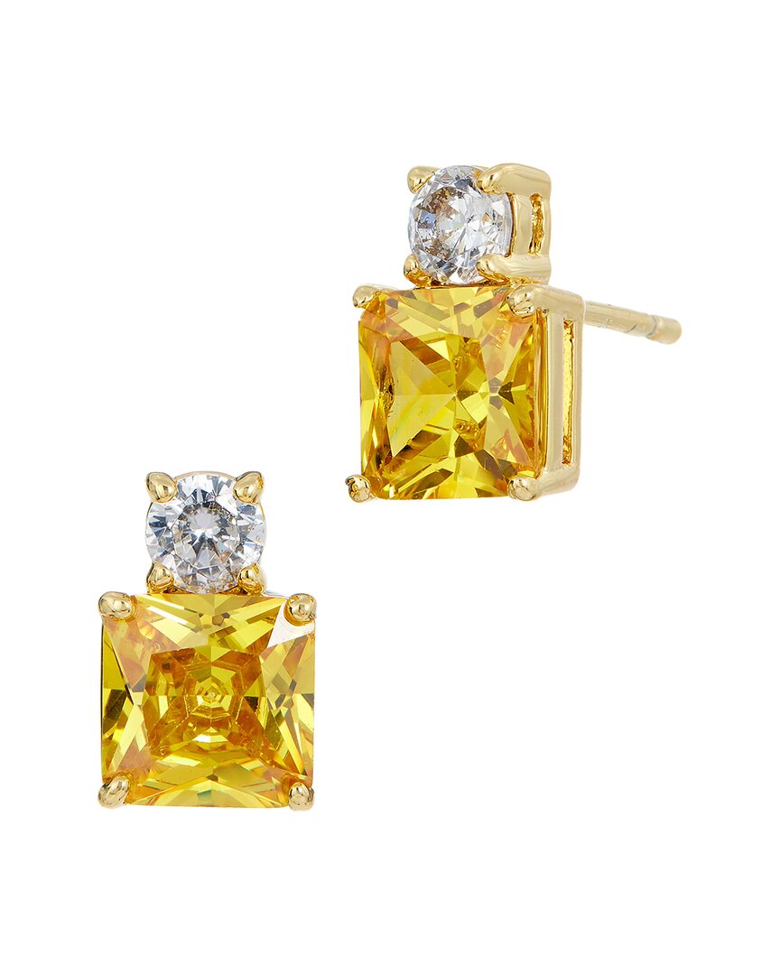 Savvy Cie 18k Plated Cz Studs