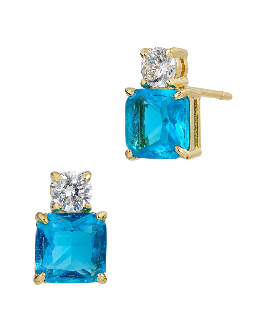 Savvy Cie 18k Plated Cz Studs