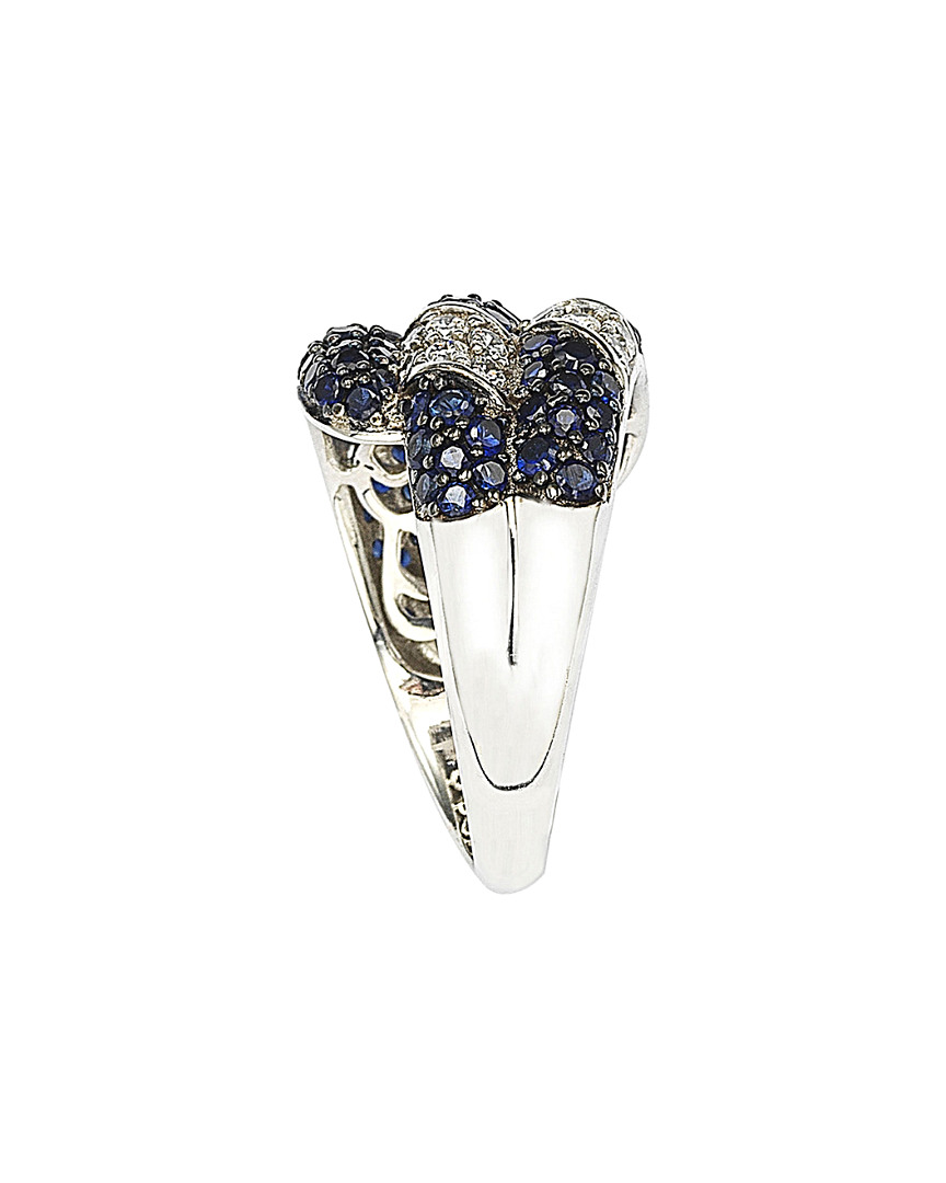 Suzy Levian Dnu 0 Units Sold  18k & Silver 3.32 Ct. Tw. Sapphire Ring