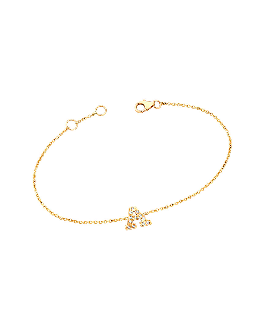 Ariana Rabbani 14k Diamond A-z Initial Bracelet (a-z)