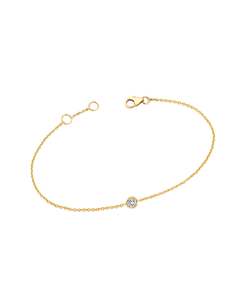 Shop Ariana Rabbani 14k 0.15 Ct. Tw. Diamond Solitaire Bracelet