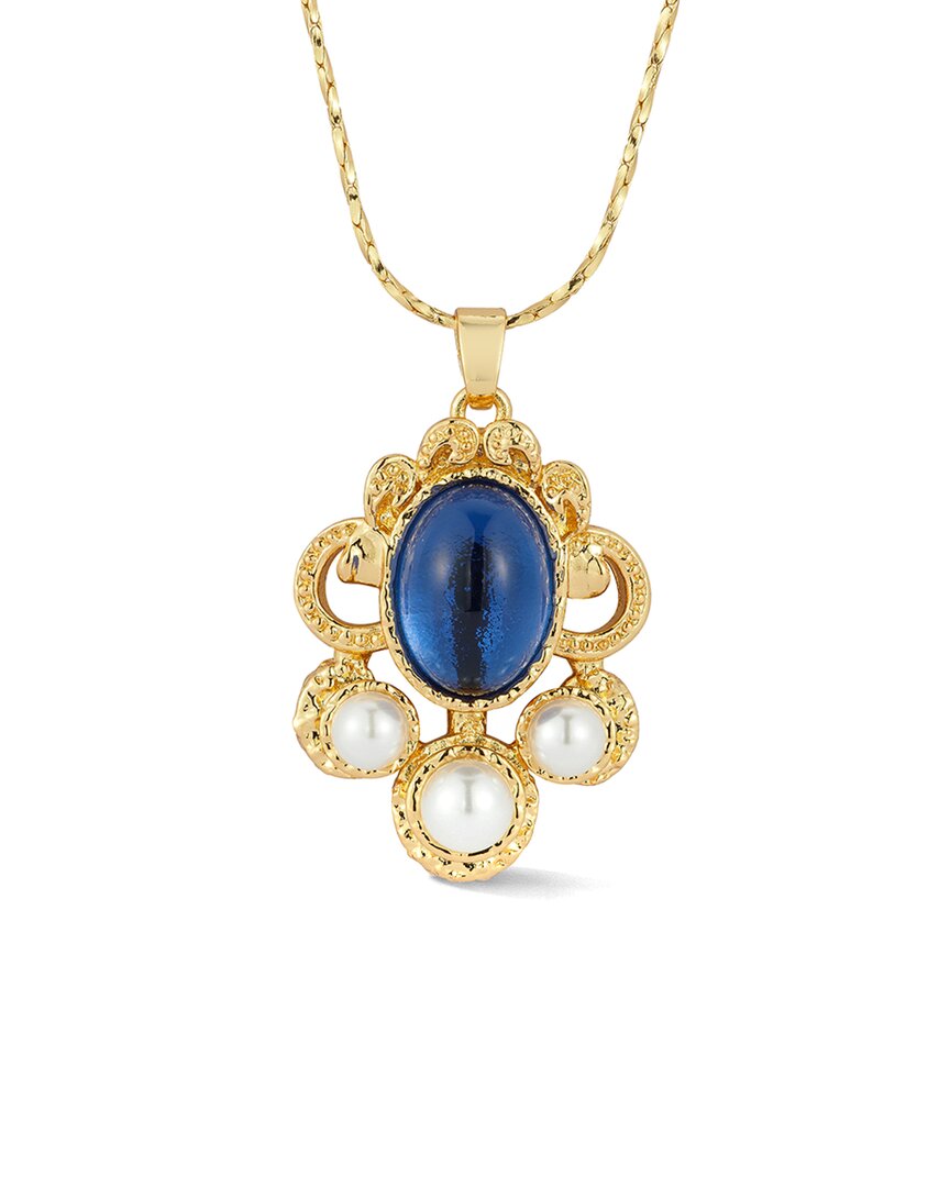 Chloe & Madison Chloe And Madison Plated Cz Vintage Gem Necklace