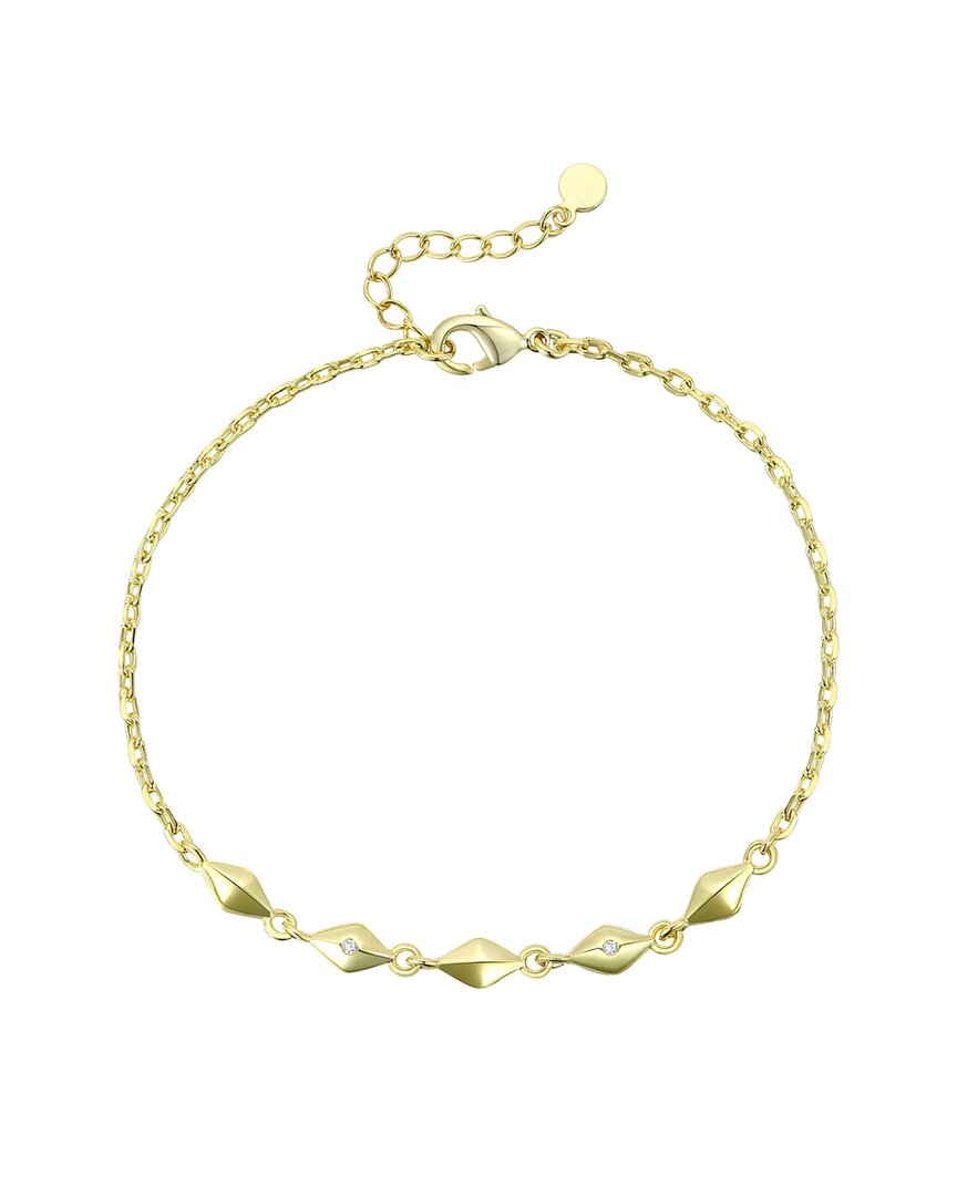 Rachel Glauber 14k Plated Cz Bracelet