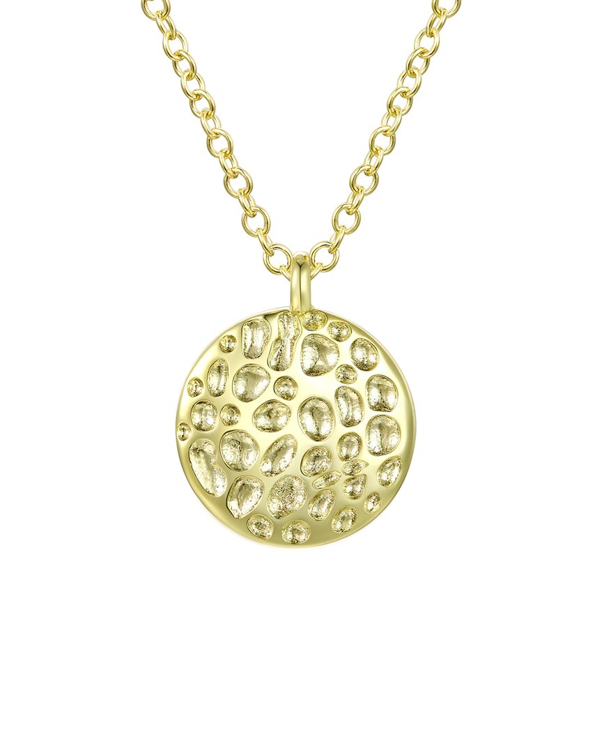 Rachel Glauber 14k Plated Pendant Necklace In Gold
