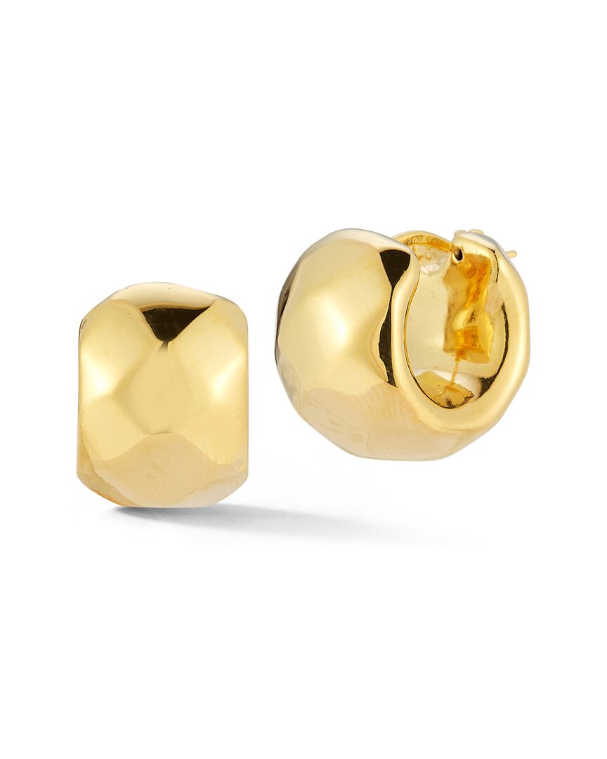 Sphera Milano 14k Over Silver Hollow Geometric Chunky Hoops
