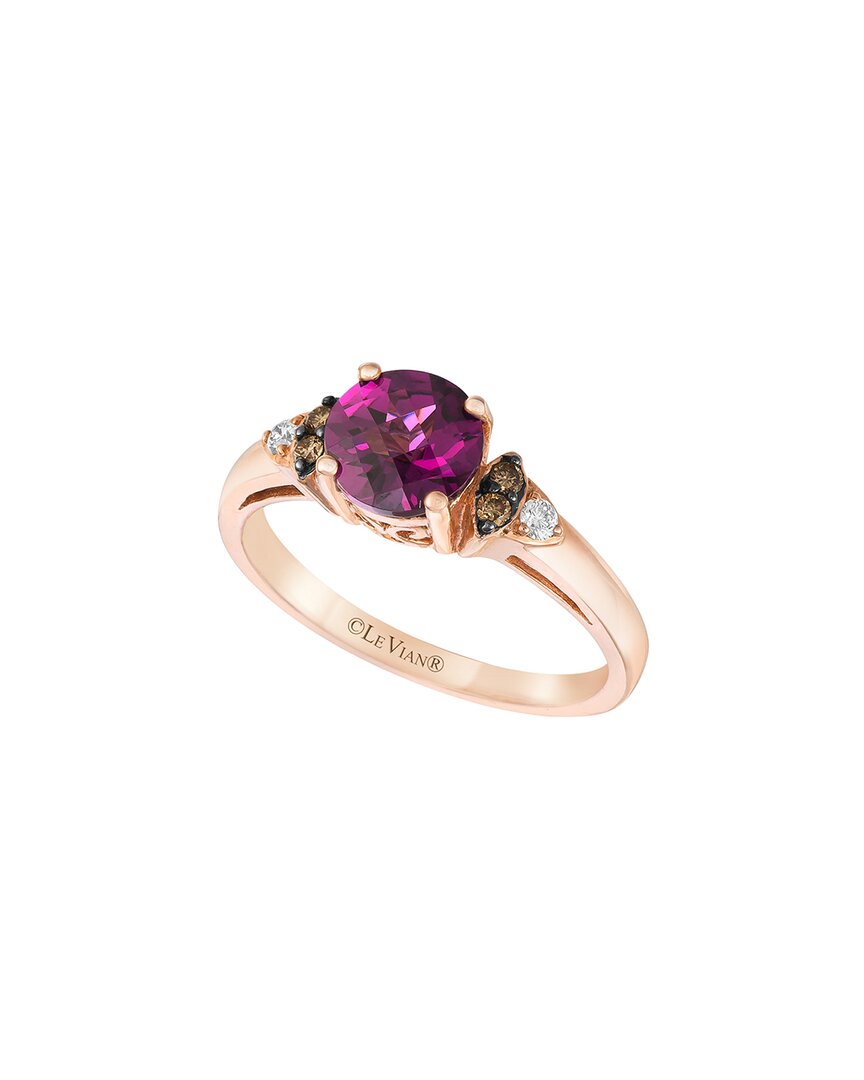 Le Vian ® 14k Strawberry Gold® 1.41 Ct. Tw. Diamond & Rhodolite Ring