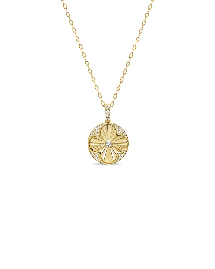 Sabrina Designs 14k 0.36 Ct. Tw. Diamond Clover Necklace