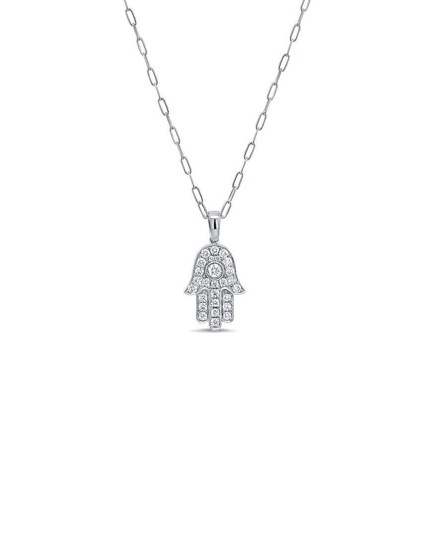 Sabrina Designs 14k 0.63 Ct. Tw. Diamond Hamsa Necklace