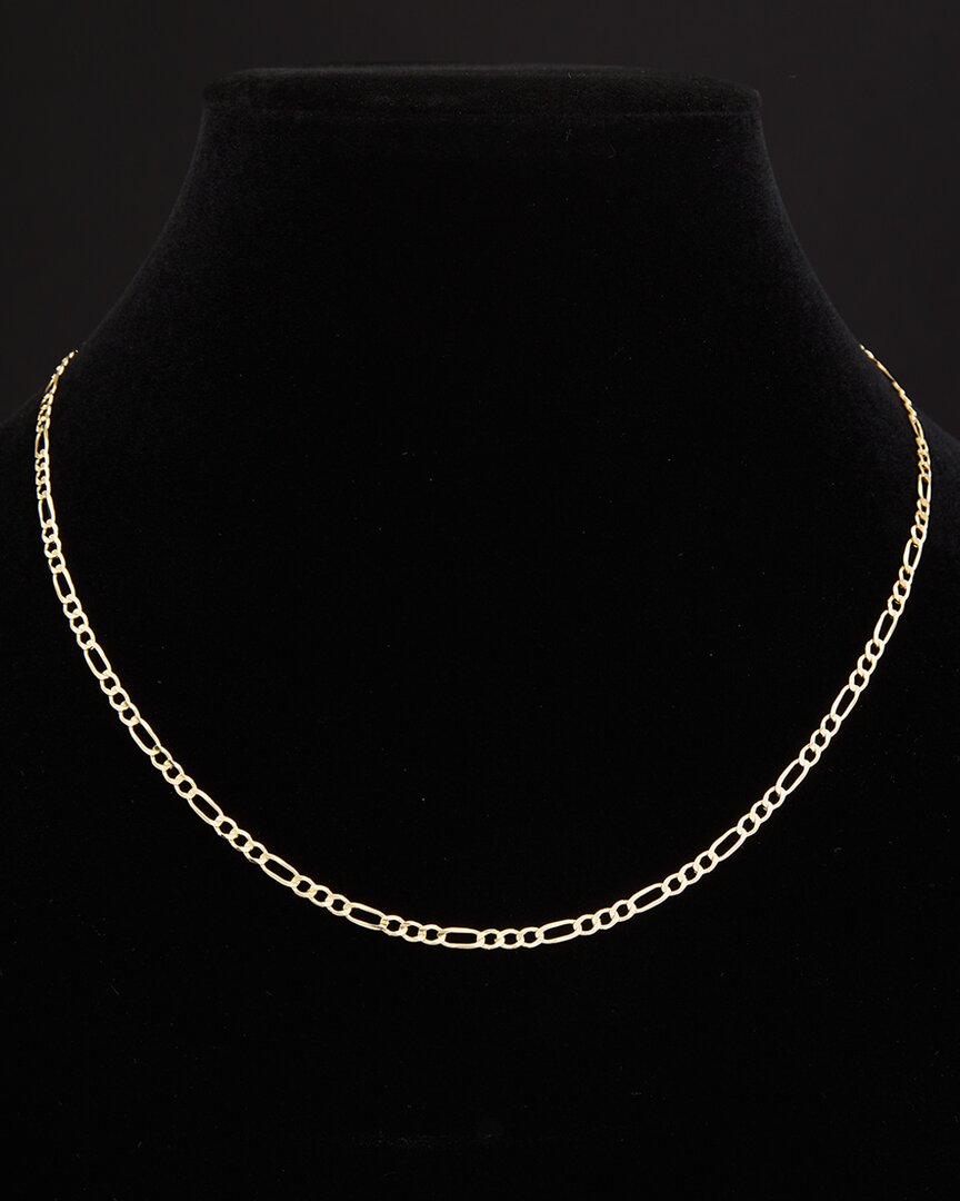 Italian Gold Figaro Link Chain Necklace