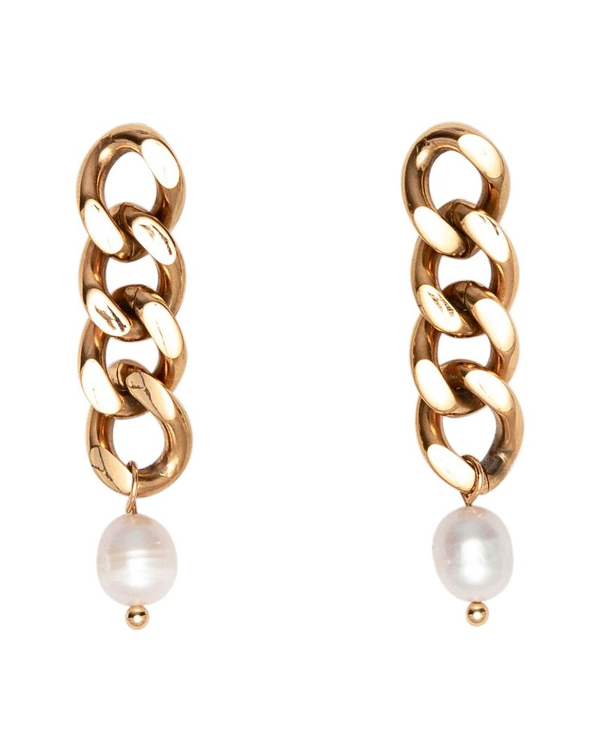 St. Moran Freshwater Pearl Chain Drop Earrings
