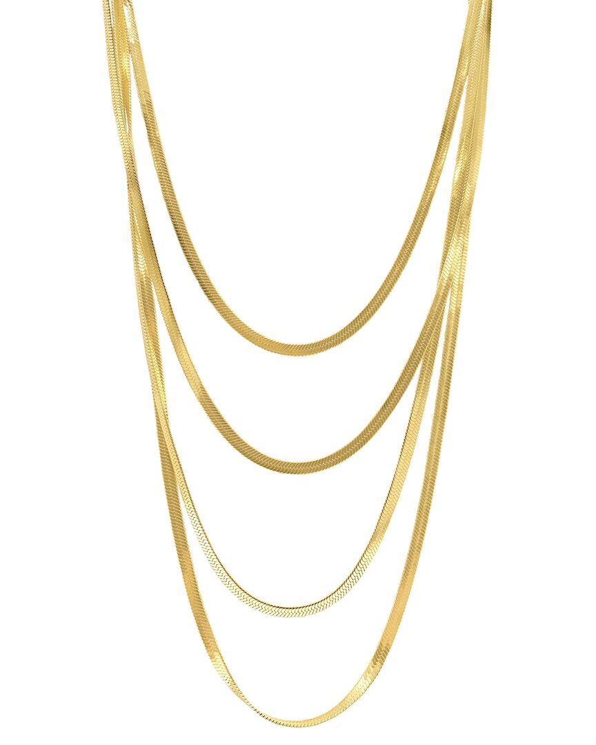 St. Moran 14k Plated Snake Chain Layered Necklace