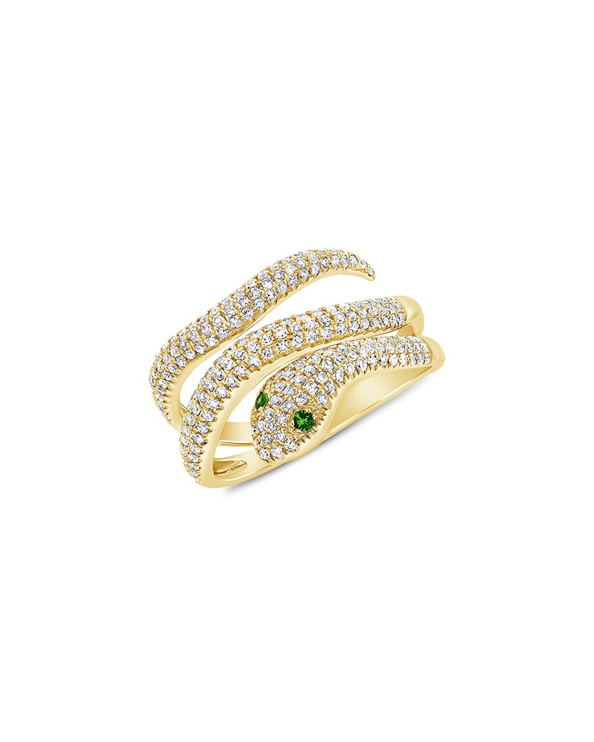 Sabrina Designs 14k 0.56 Ct. Tw. Diamond & Tsavorite Snake Ring