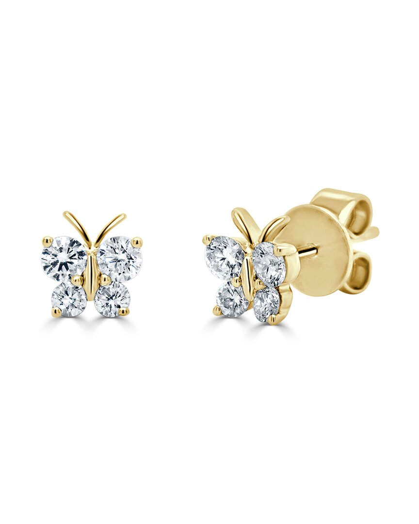 Sabrina Designs 14k 0.53 Ct. Tw. Diamond Butterfly Studs