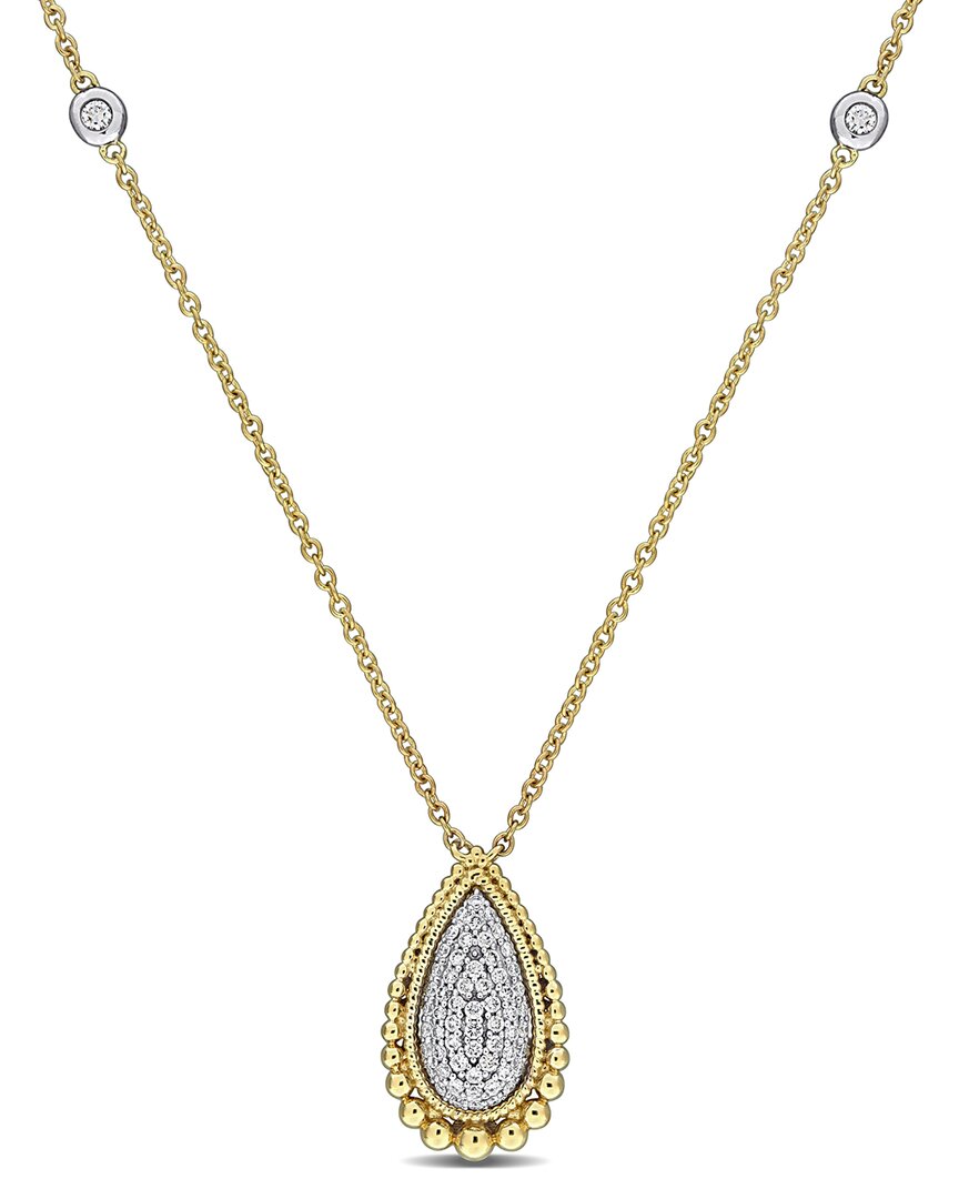 Rina Limor 14k 0.34 Ct. Tw. Diamond Statement Necklace