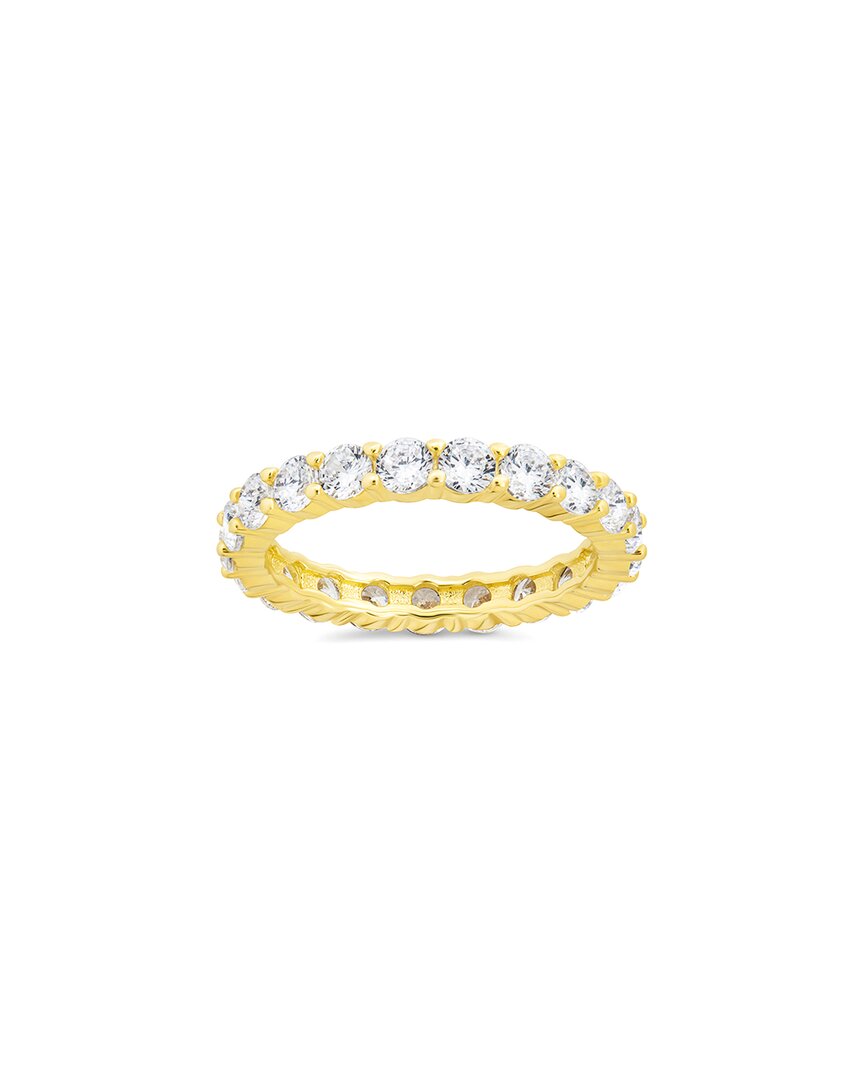 Sterling Forever 14k Over Silver Cz Gracie Eternity Ring