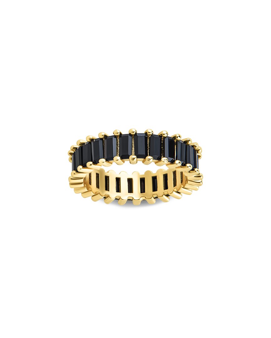 Sterling Forever 14k Plated Cz Caroline Rainbow Eternity Ring