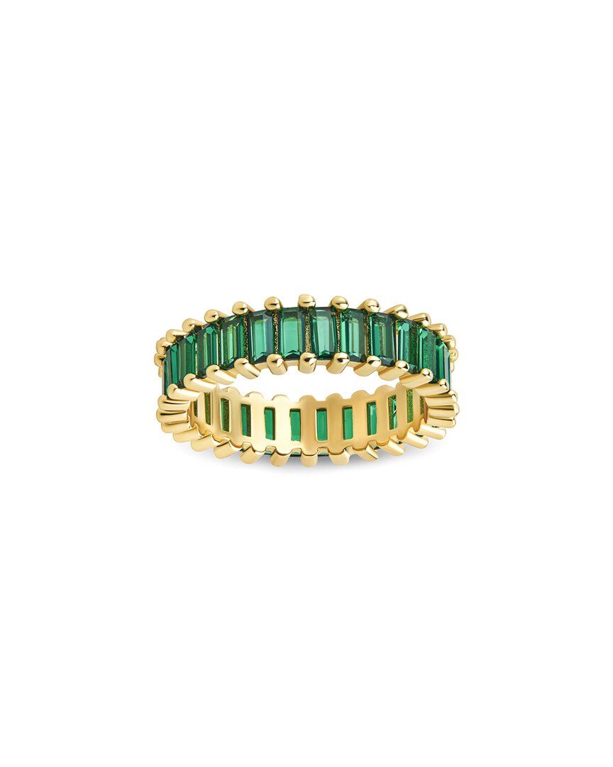 Sterling Forever 14k Plated Cz Caroline Rainbow Eternity Ring
