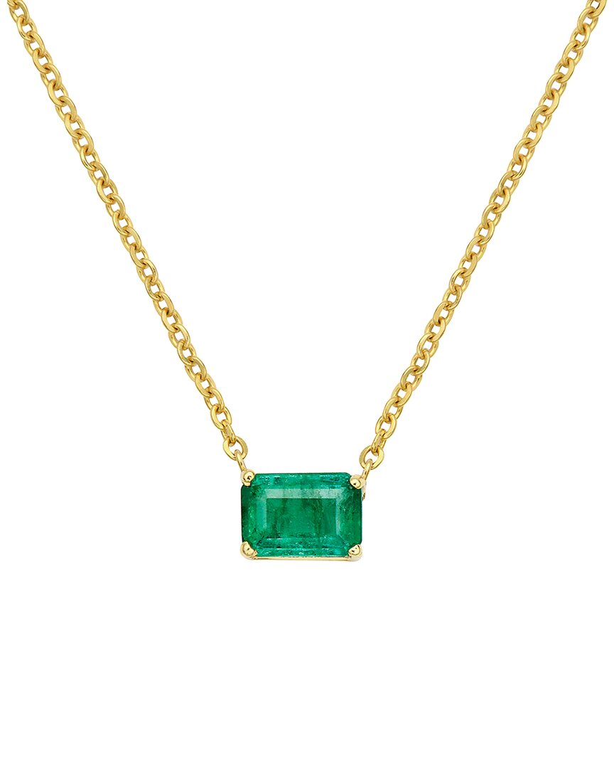 Gemstones 14k 0.55 Ct. Tw. Emerald Necklace