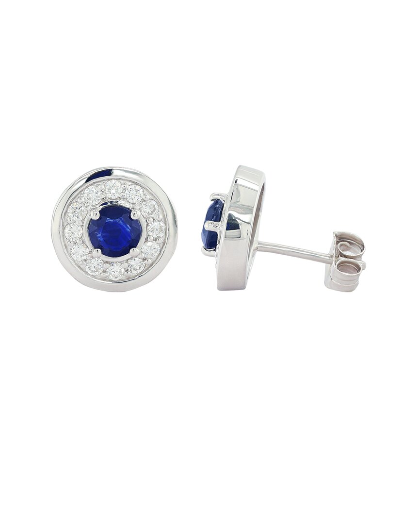 Diana M. Fine Jewelry 18k 0.95 Ct. Tw. Diamond & Sapphire Earrings