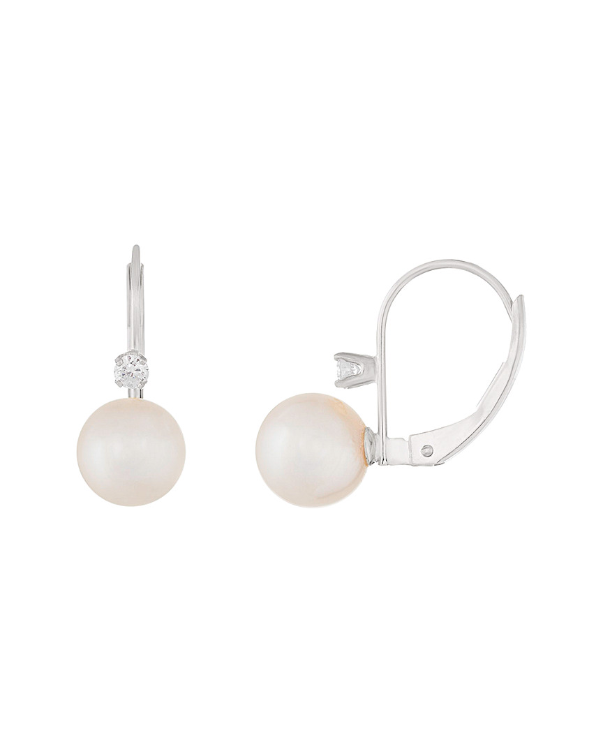 Splendid Pearls 14k 7-7.5mm Akoya Pearl Earrings