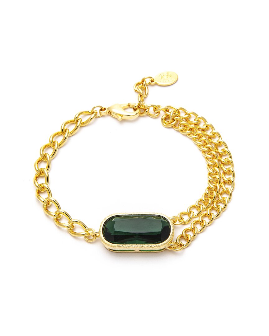 Shop Rivka Friedman Dnu 0 Units Sold  18k Plated Crystal Curb Link Bracelet