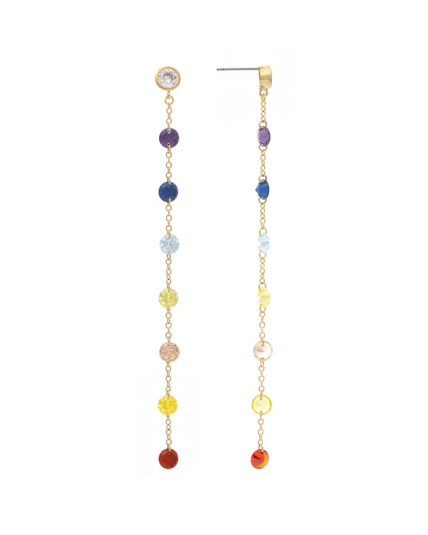 Shop Rivka Friedman 18k Plated Crystal Chain Earrings