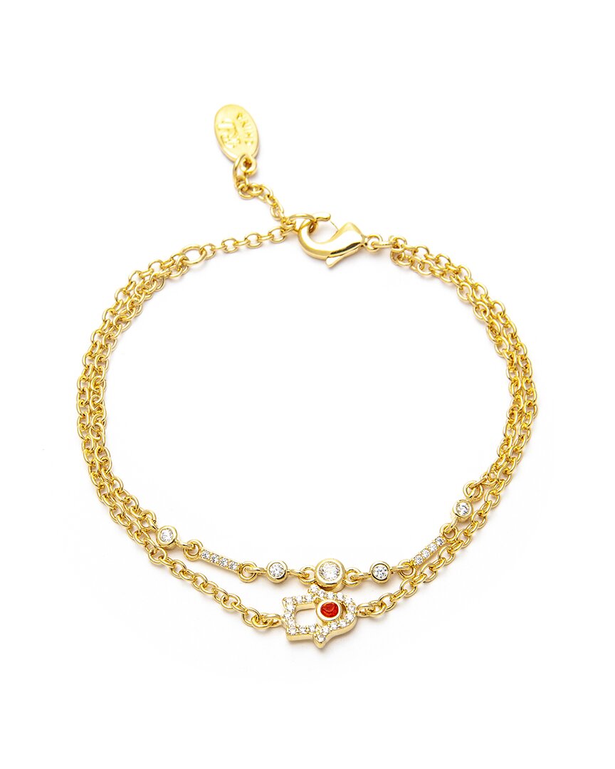 Shop Rivka Friedman Dnu 0 Units Sold  18k Plated Cz & Crystal Hamsa Bracelet Set