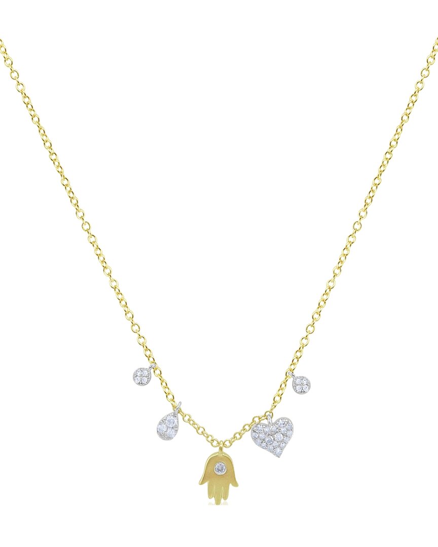Meira T 14k 0.14 Ct. Tw. Diamond Necklace