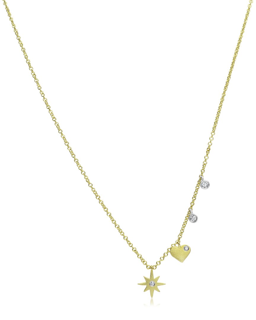 Meira T 14k 0.05 Ct. Tw. Diamond Necklace