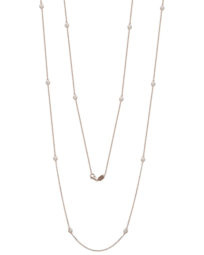 Suzy Levian 14k Rose Gold 2.00 Ct. Tw. Diamond Station Necklace