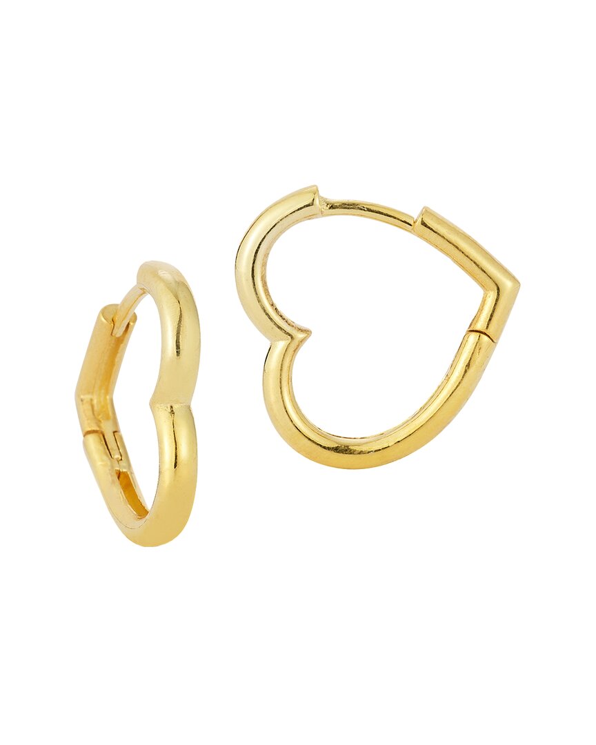Sphera Milano 14k Over Silver Large Heart Hoops