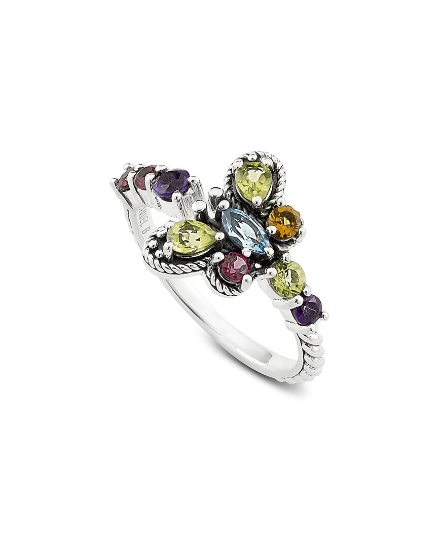 Shop Samuel B. 18k & Silver 1.16 Ct. Tw. Gemstone Butterfly Ring