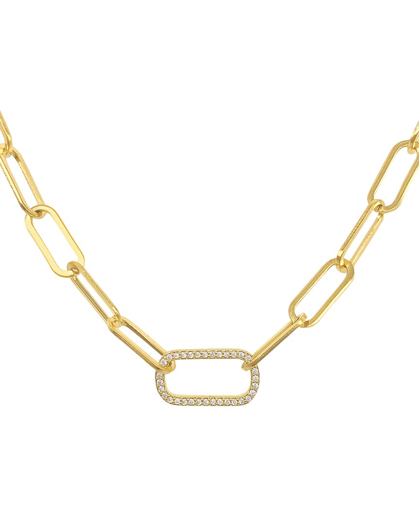 Adornia 14k Plated Oversized Link Necklace