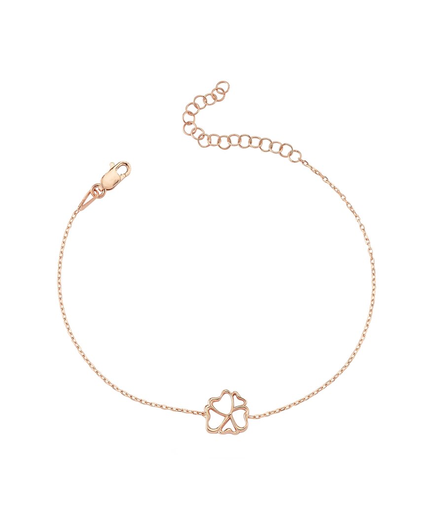 Amorium 18k Rose Gold Vermeil Cz Mini Lily Bracelet