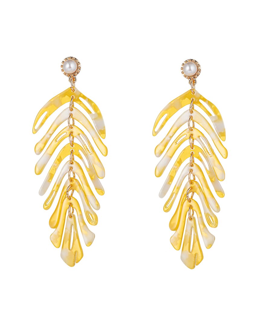 Eye Candy La Dina Leaf Earrings