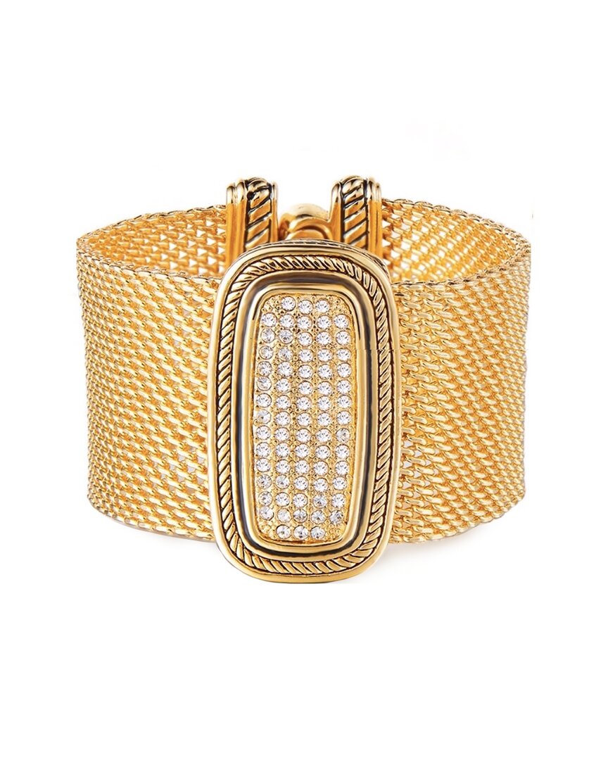 Liv Oliver 18k Plated Cz Mesh Bracelet In Gold