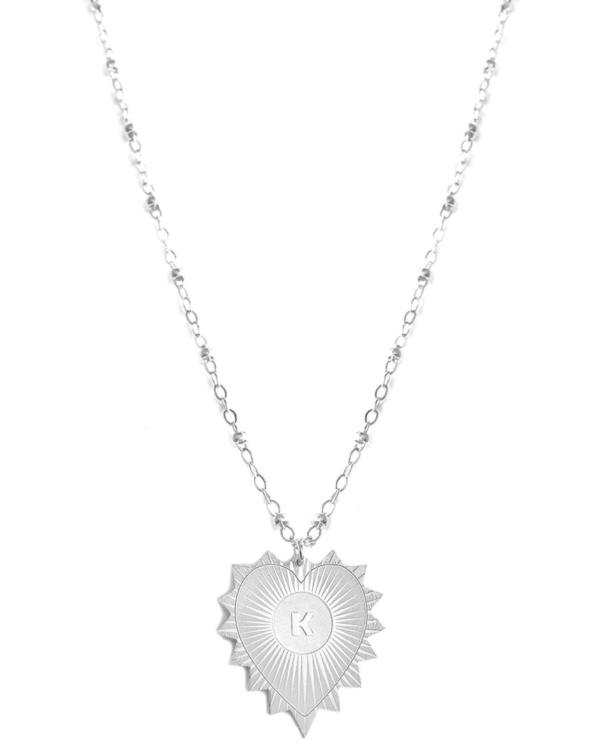 Miriam Merenfeld Jewelry Silver Initial Necklace (a-z) In Metallic