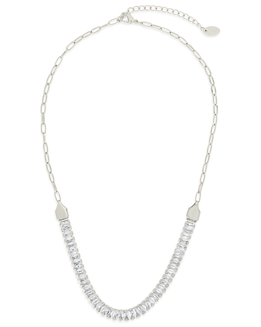 Sterling Forever Cz Sarai Chain Necklace