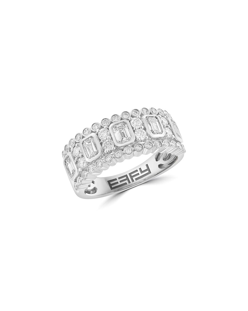 Effy Fine Jewelry Silver 1.20 Ct. Tw. Lab-grown Diamond Cz Ring
