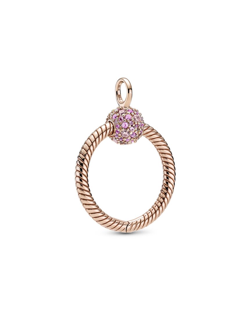 Pandora 14k Rose Gold Plated Cz Moments Pendant In Nocolor