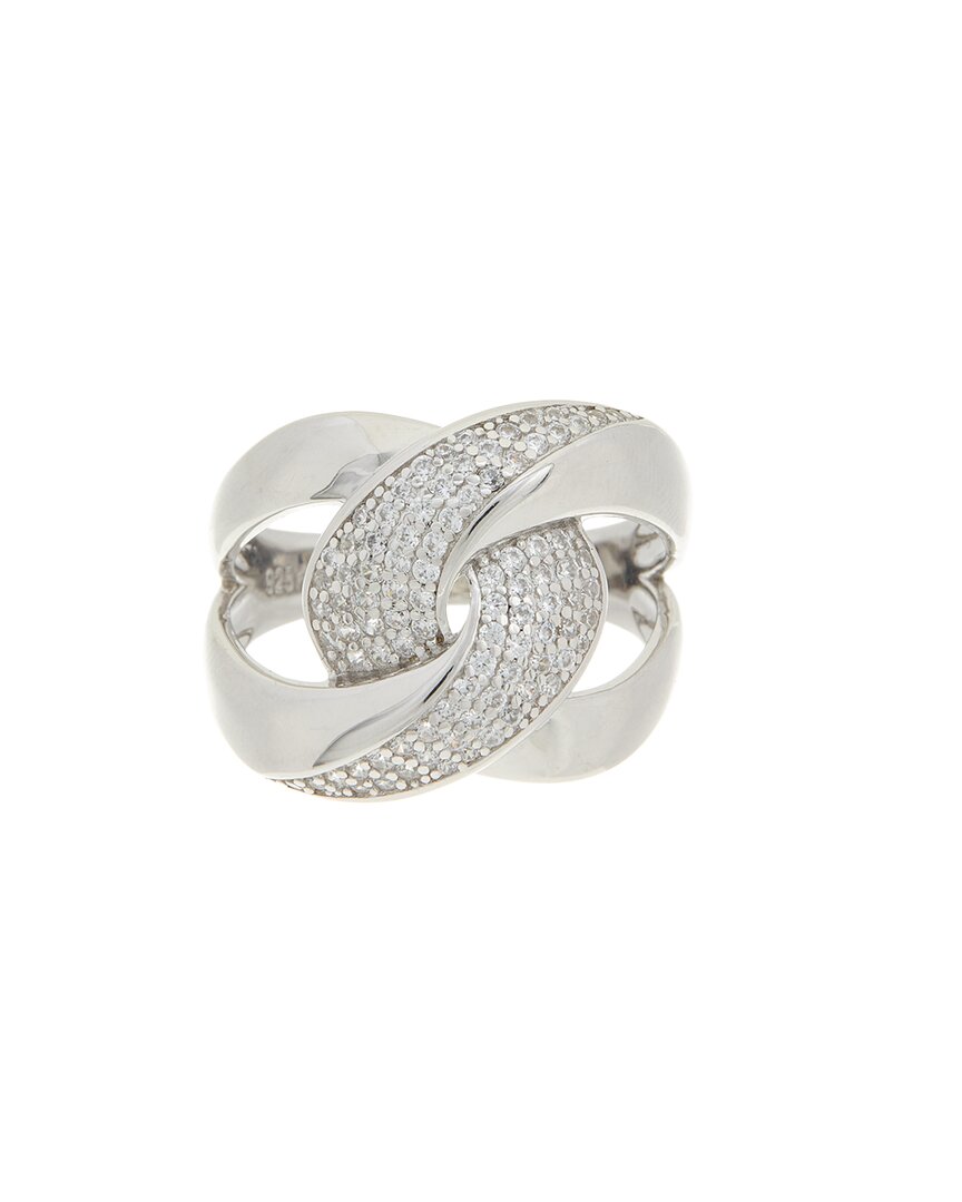 Meshmerise 18k Over Silver Cz Ring