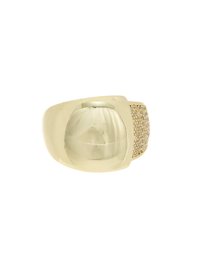 Meshmerise 18k Over Silver Cz Ring