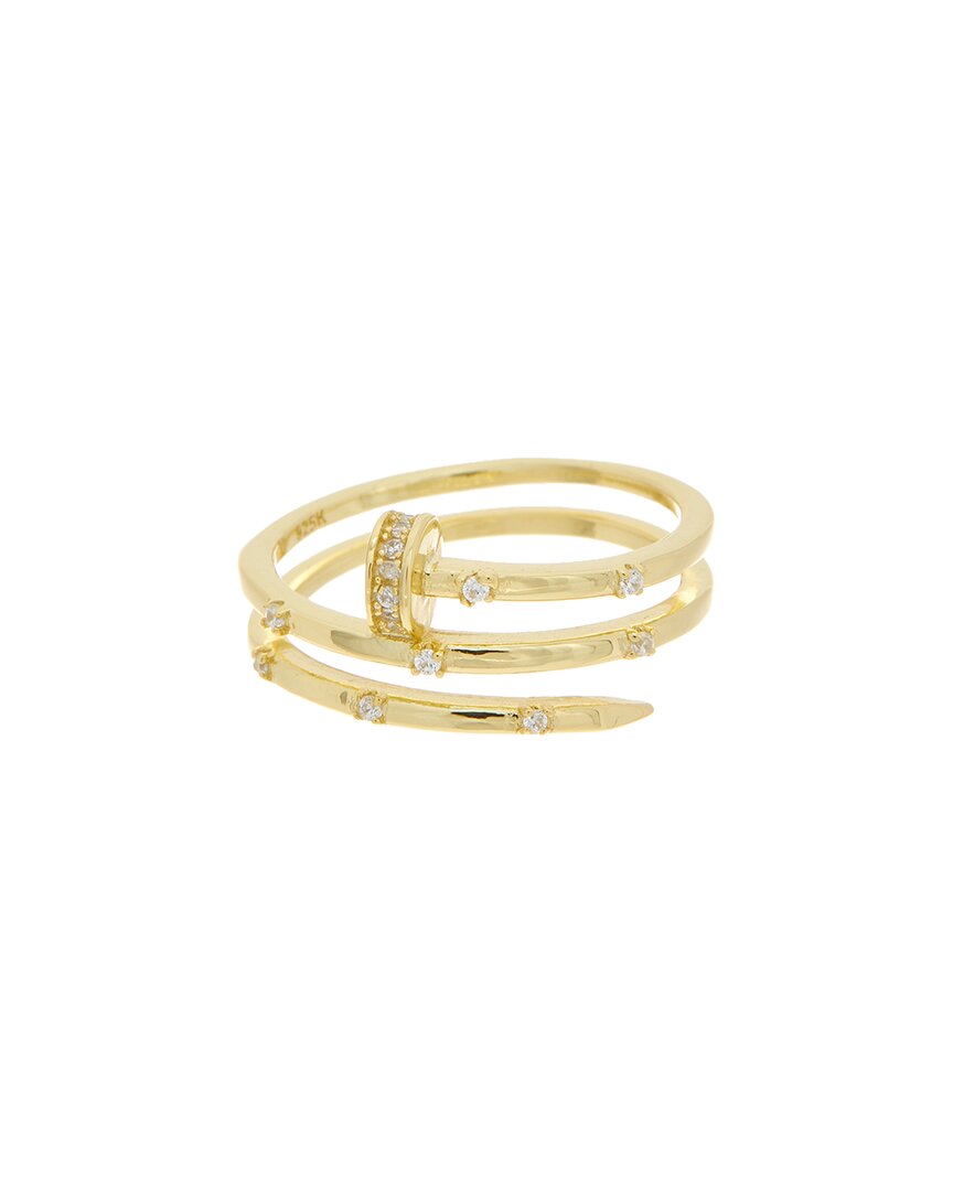 Meshmerise 18k Over Silver Cz Ring