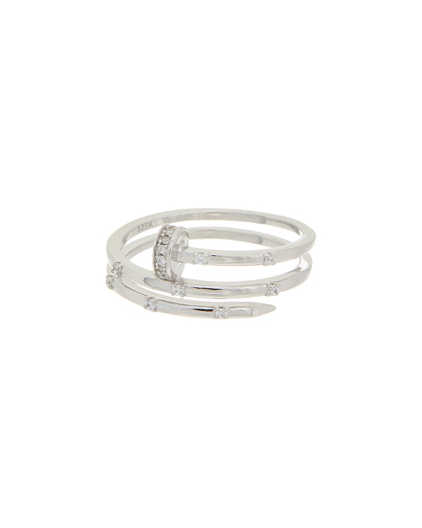 Meshmerise 18k Over Silver Cz Ring