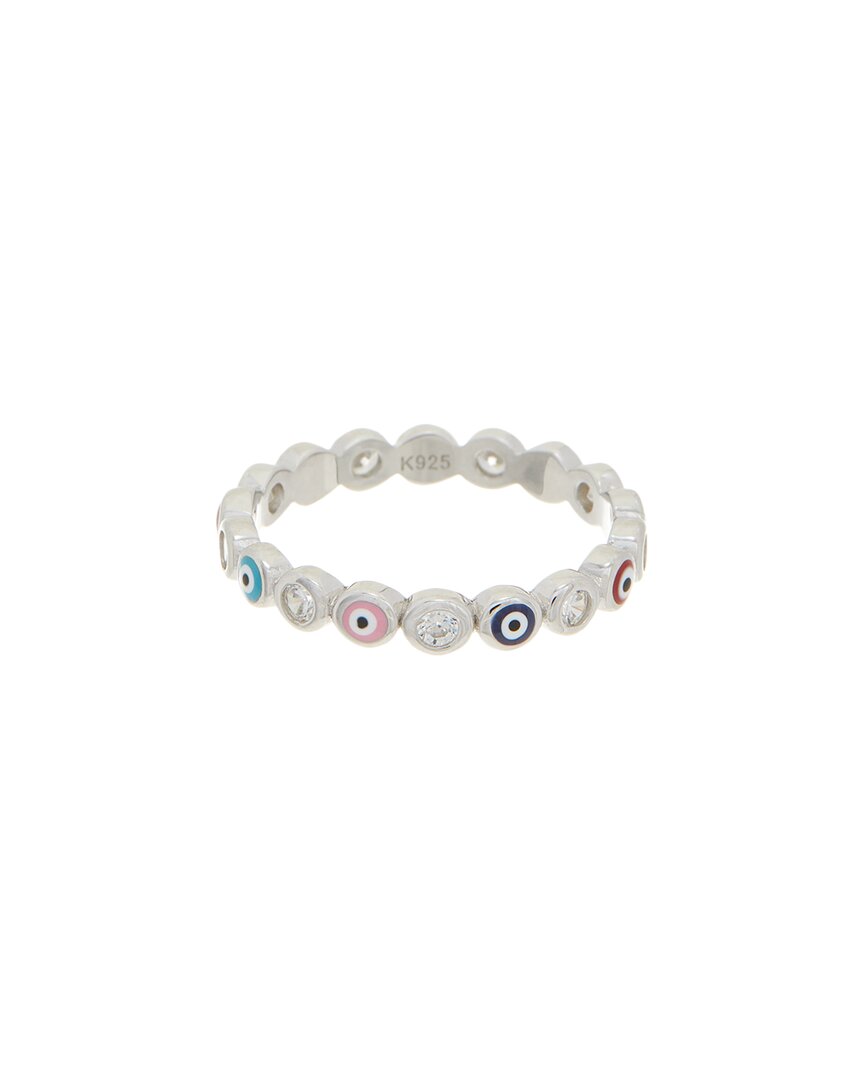 Meshmerise 18k Over Silver Cz Ring