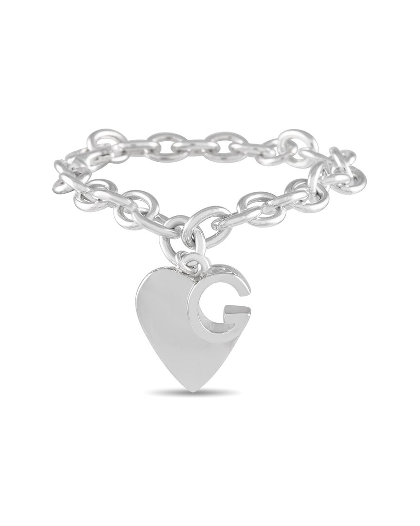 Gucci Silver Heart Chain Heart Chain Bracelet